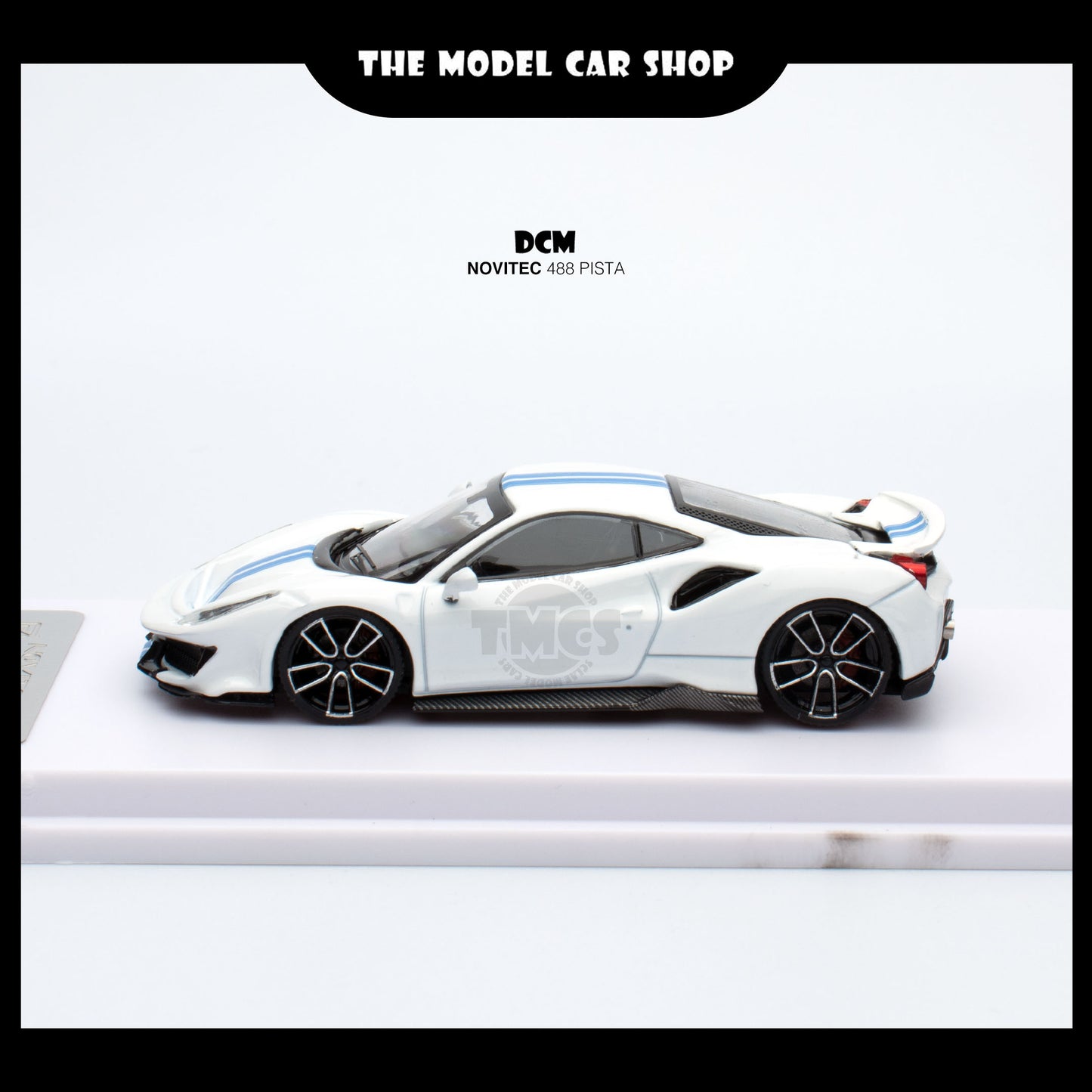 [DCM] Novitec 488 Pista - White with Blue Stripe