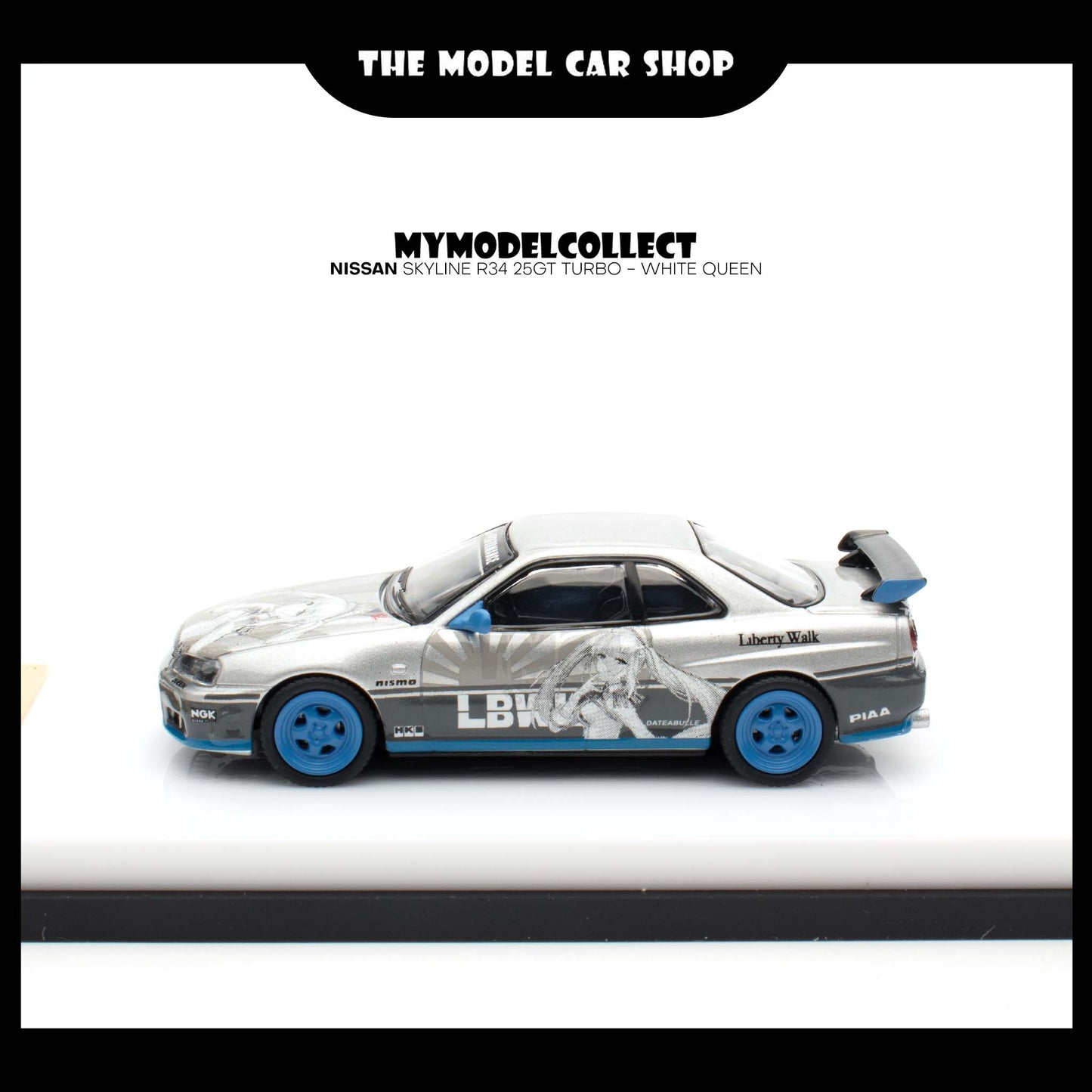 [Model Collect] Nissan Skyline R34 25GT Turbo - White Queen