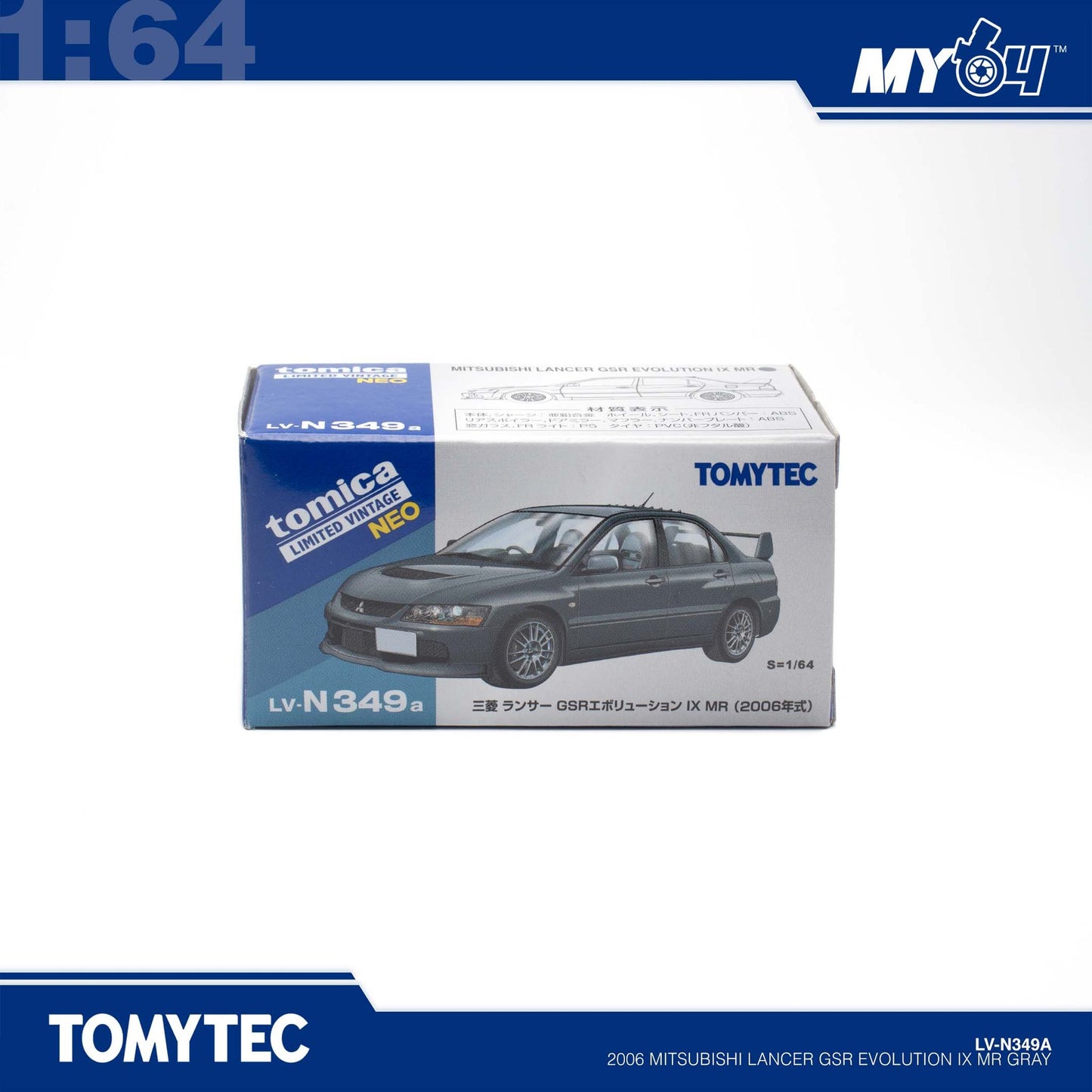 [TLVN] 1:64 2006 Mitsubishi Lancer GSR Evolution IX MR - Grey