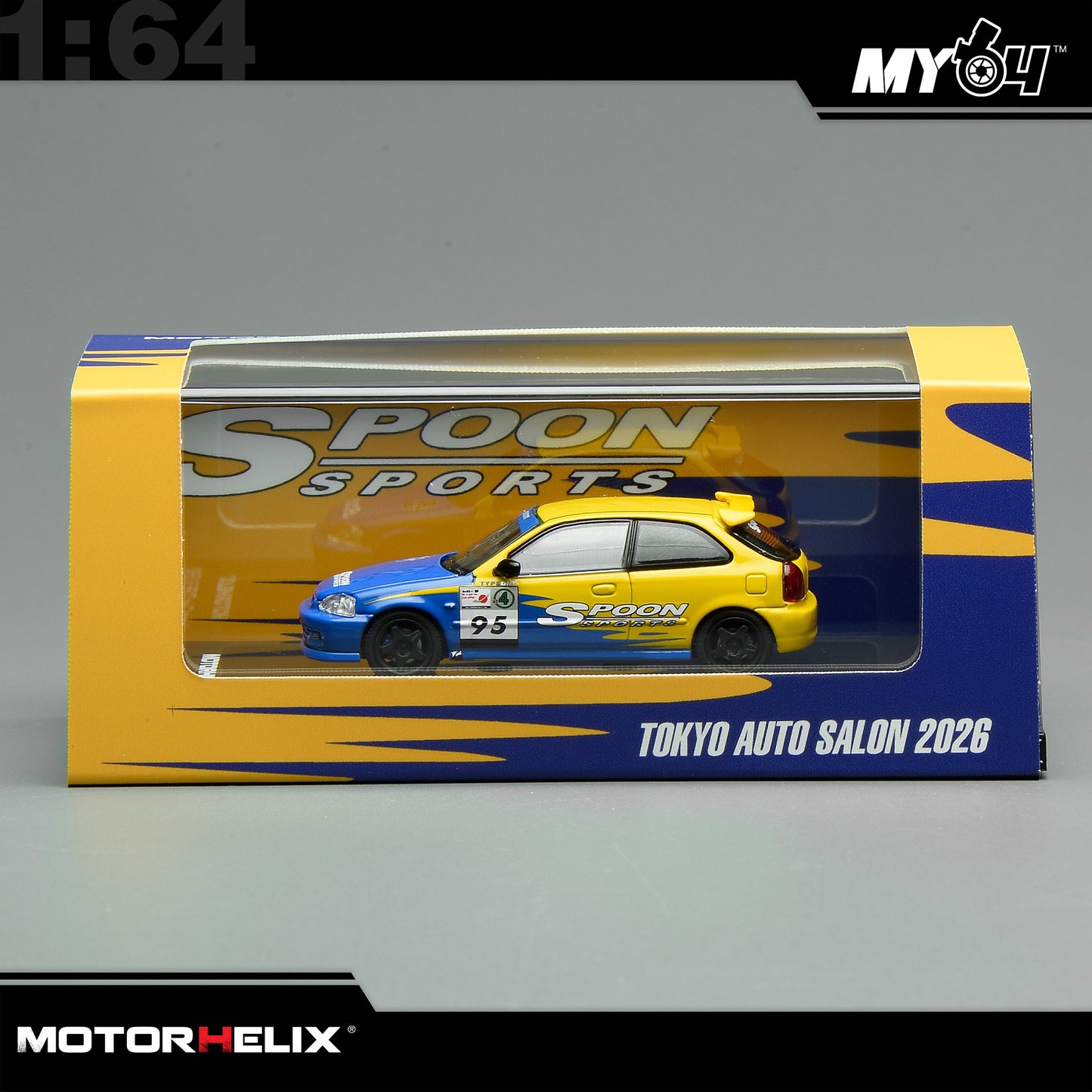 [Motorhelix] 1:64 Honda Civic TYPE R(EK9) - Spoon Livery