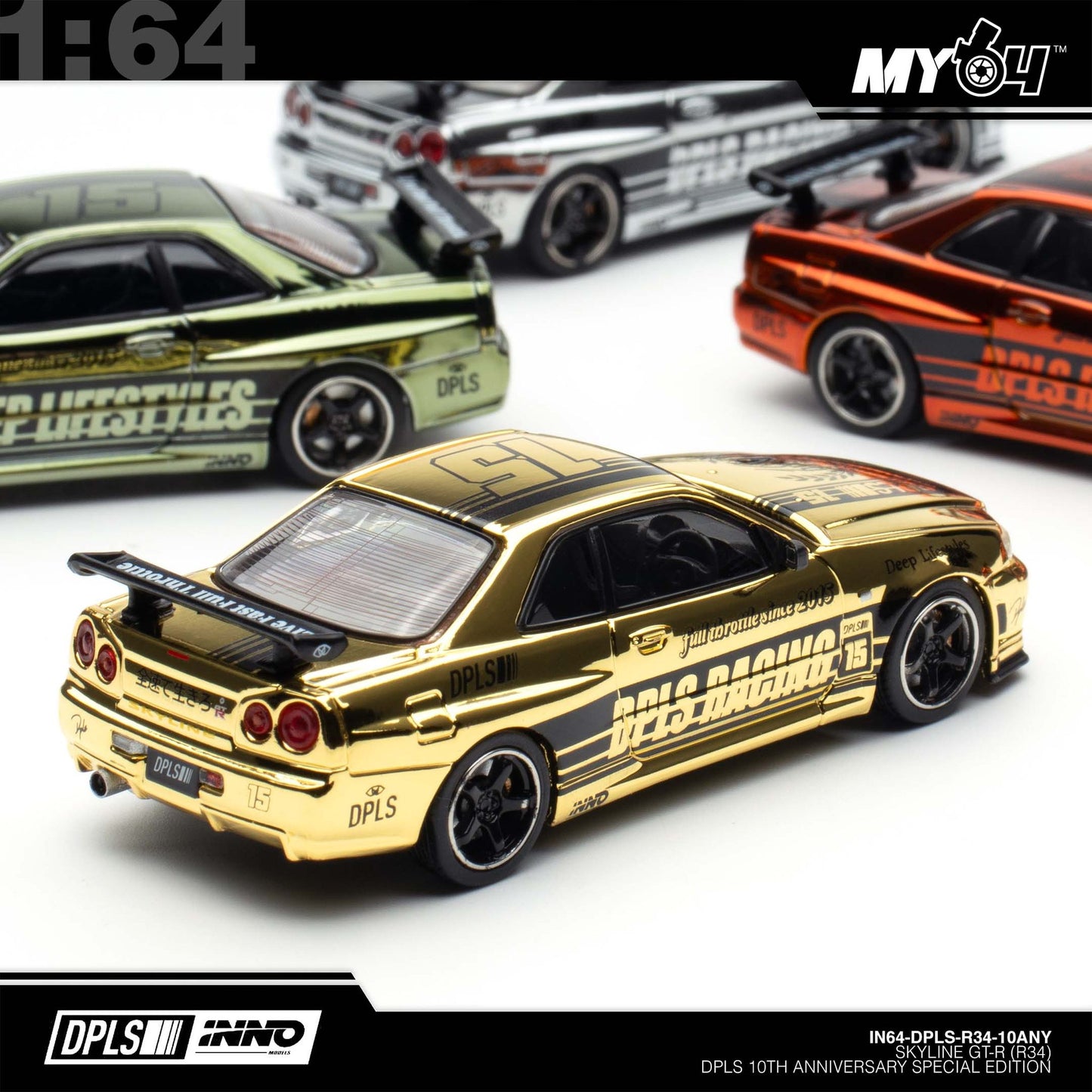 [INNO64] 1:64 INNO x DPLS 10TH ANNIVERSARY GT-R (R34) SET