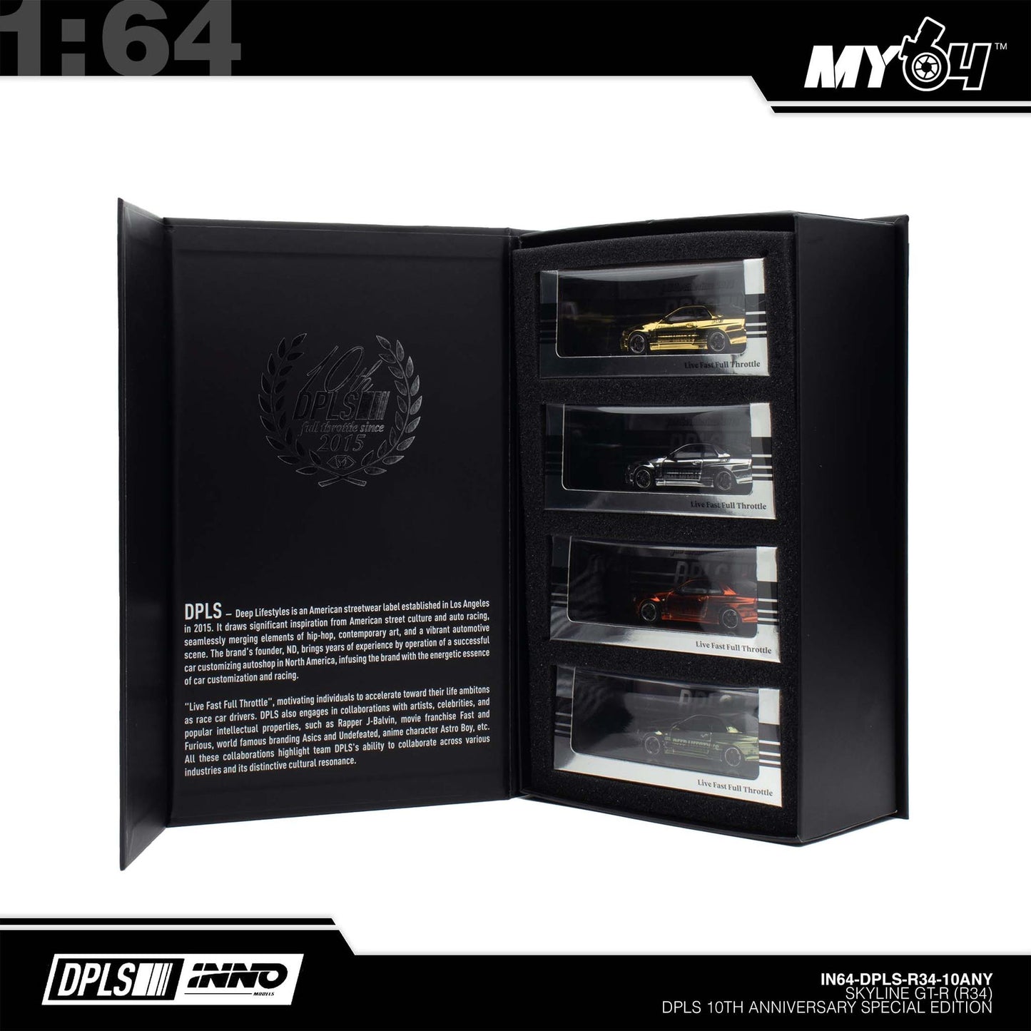 [INNO64] 1:64 INNO x DPLS 10TH ANNIVERSARY GT-R (R34) SET