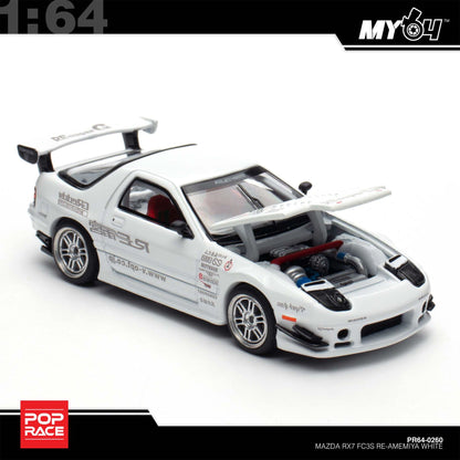 [Pop Race] 1:64 Mazda RX7 (FC3S) Re-Amemiya - White
