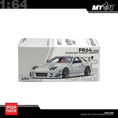 [Pop Race] 1:64 Mazda RX7 (FC3S) Re-Amemiya - White