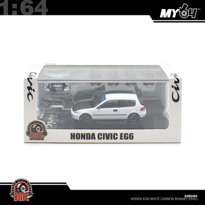 [BMC] 1:64 Honda EG6 - White Carbon Bonnet (RHD) PDX25