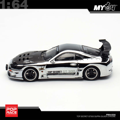 [Pop Race] 1:64 Top Secret GT300 Supra - Silver Chrome