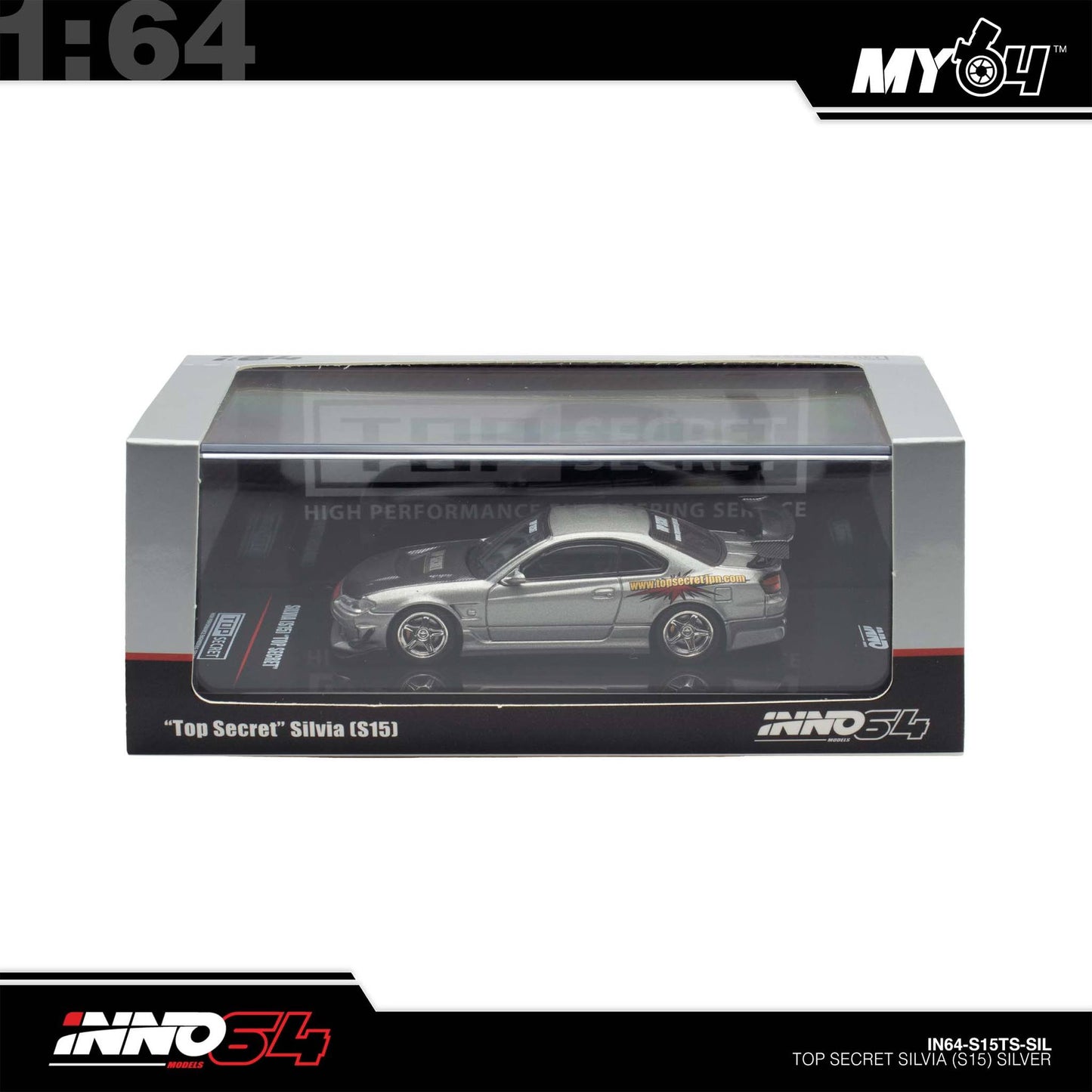[INNO64] 1:64 Top Secret Silvia S15 - Silver