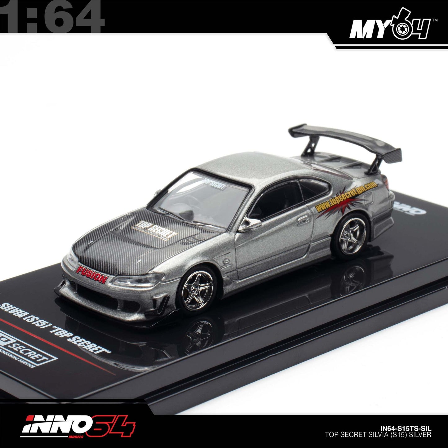 [INNO64] 1:64 Top Secret Silvia S15 - Silver