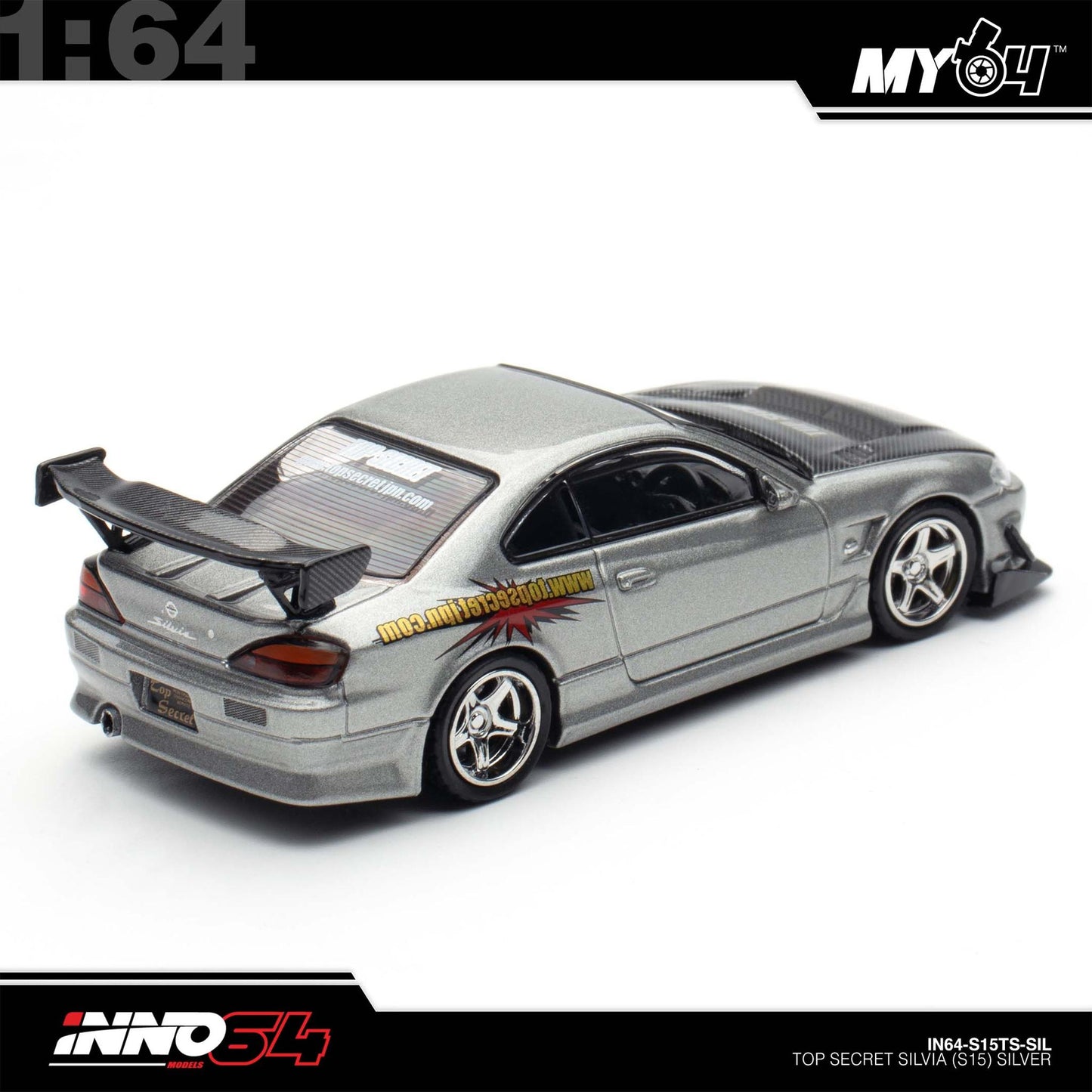[INNO64] 1:64 Top Secret Silvia S15 - Silver