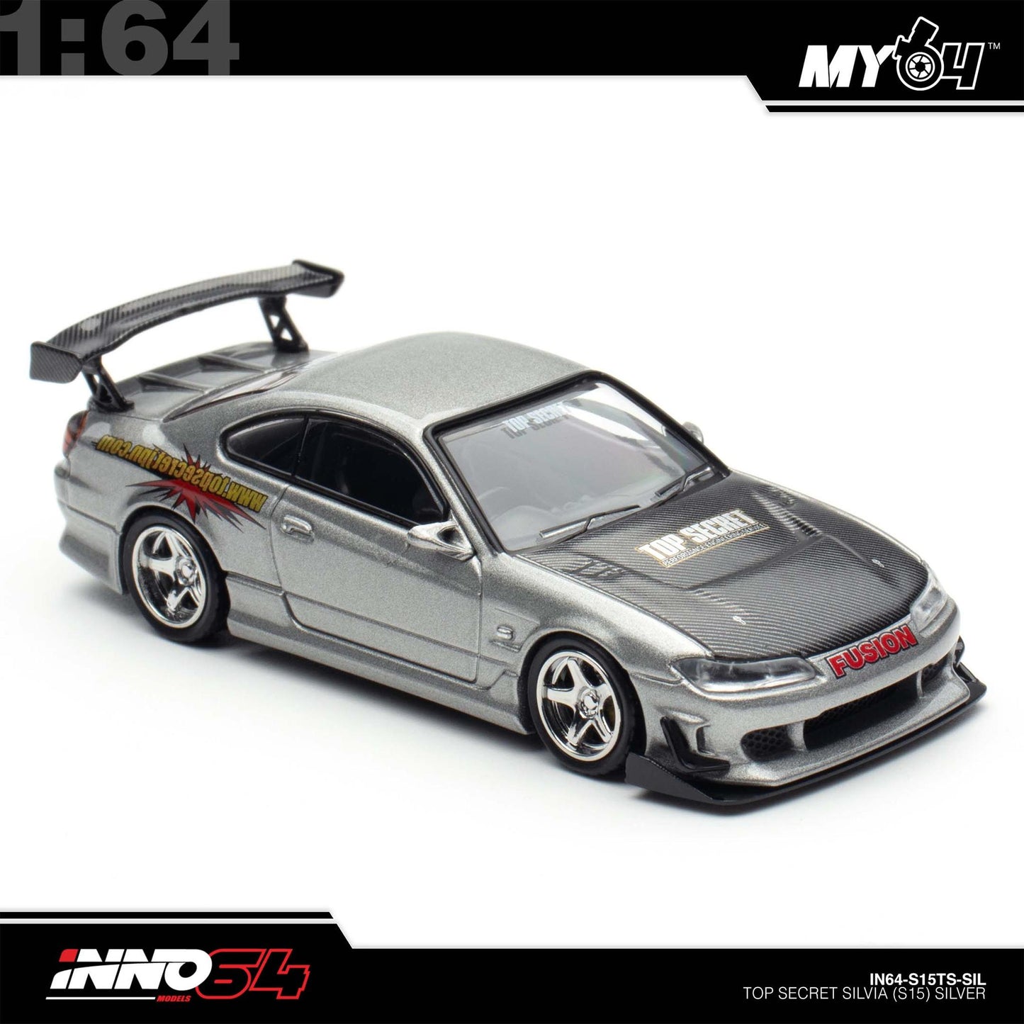 [INNO64] 1:64 Top Secret Silvia S15 - Silver
