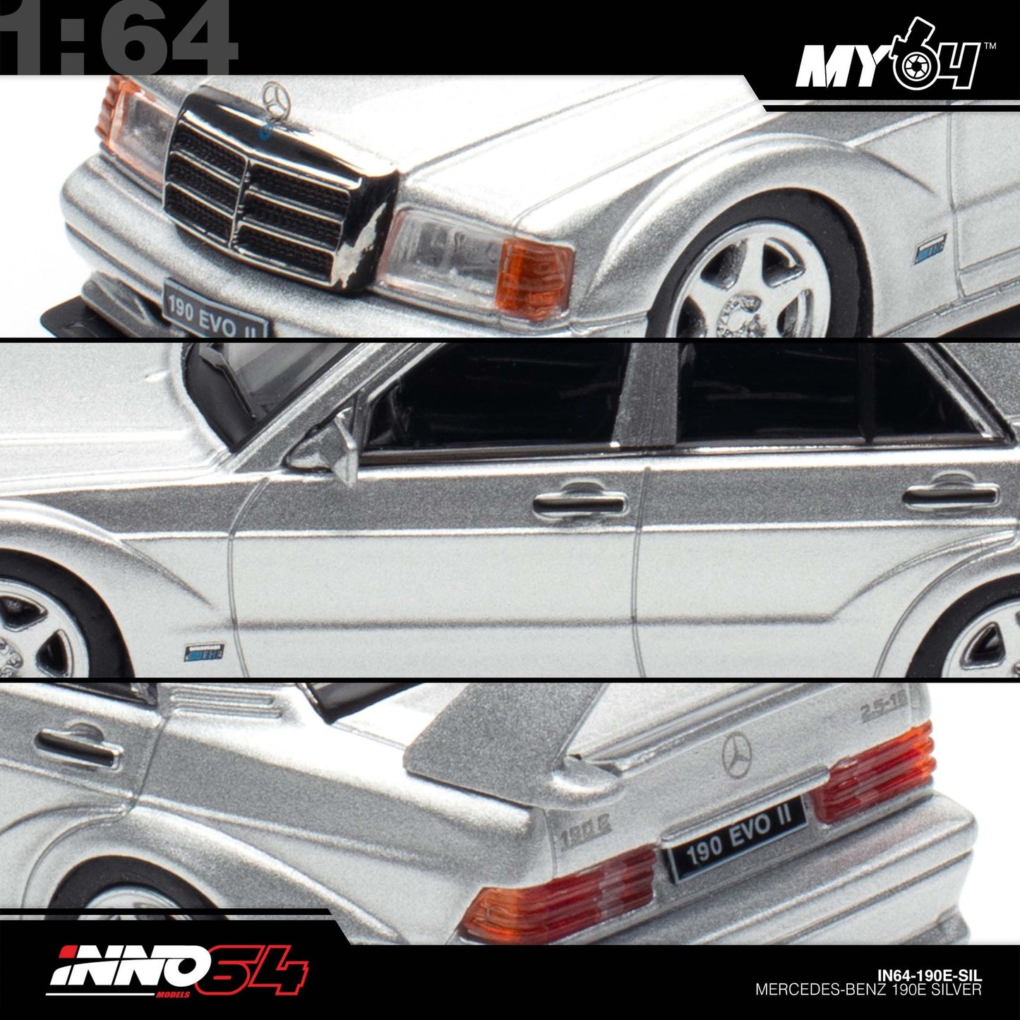 [INNO64] 1:64 Mercedes Benz 190E - Silver