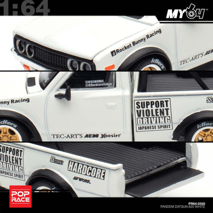 [Pop Race] 1:64 Pandem Datsun 620 - White