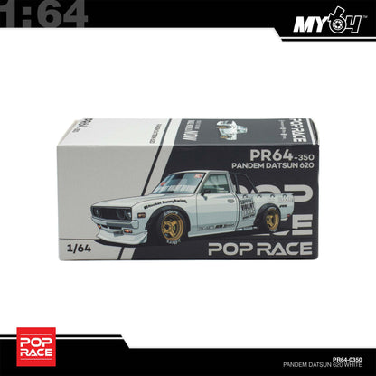 [Pop Race] 1:64 Pandem Datsun 620 - White