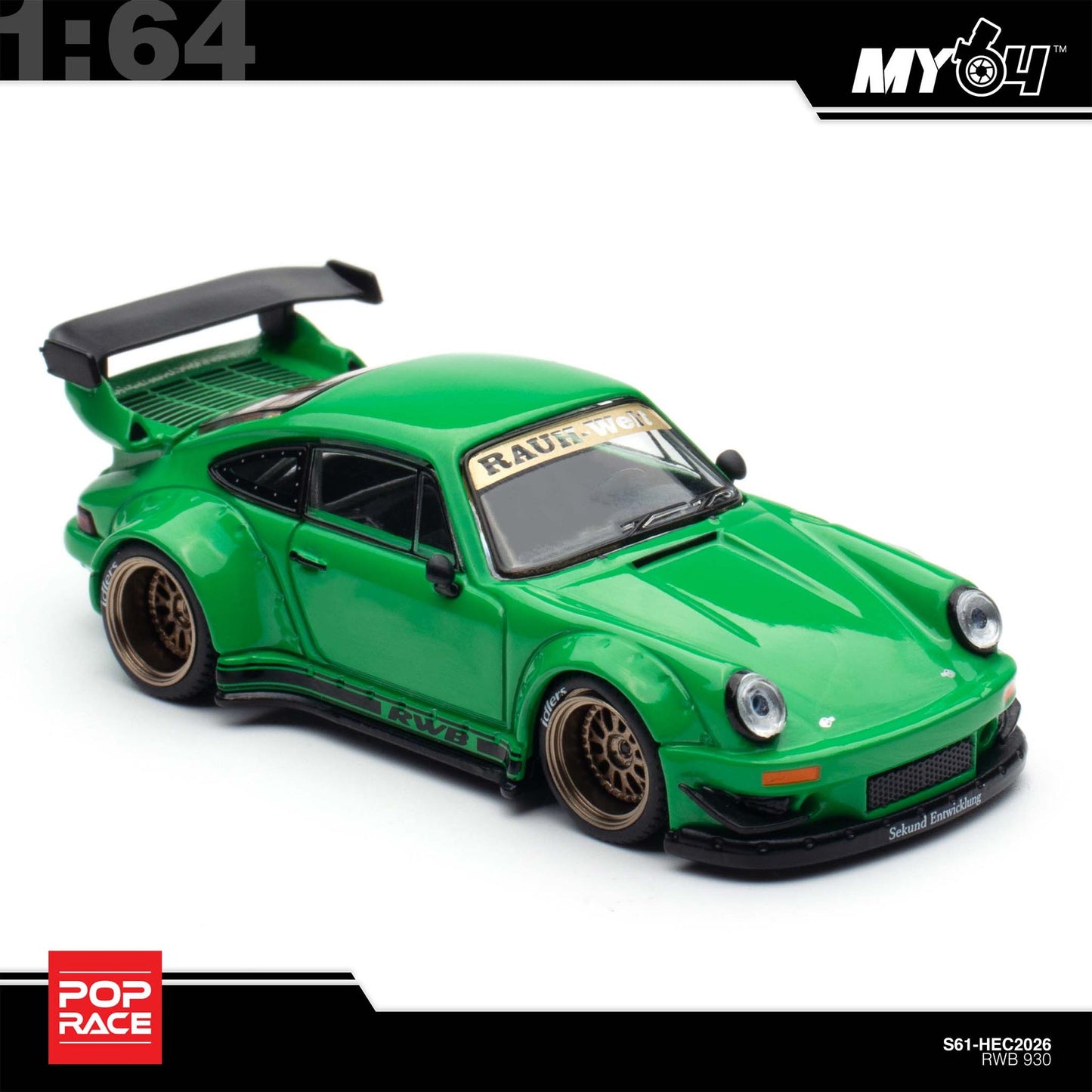 [Pop Race] 1:64 RWB 930 - Green (HEC2026)