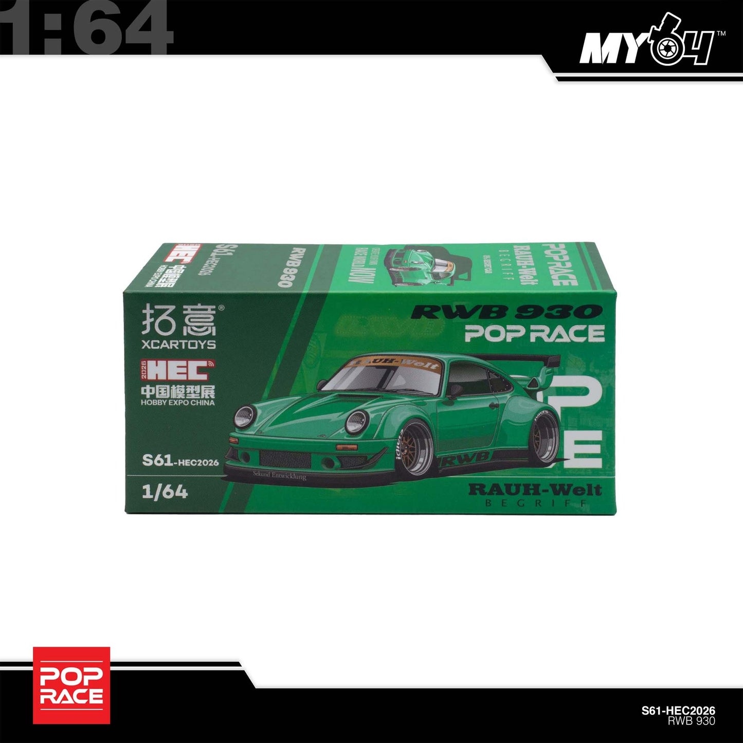 [Pop Race] 1:64 RWB 930 - Green (HEC2026)
