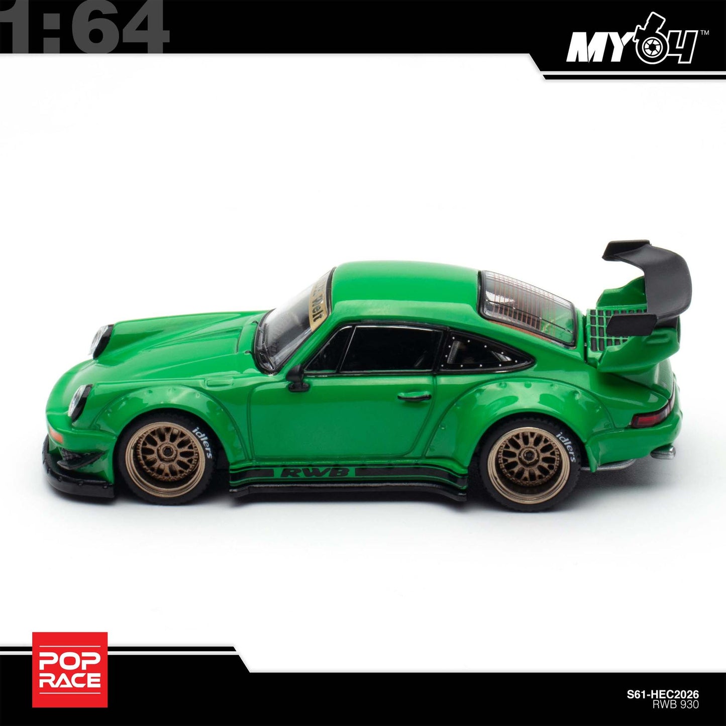 [Pop Race] 1:64 RWB 930 - Green (HEC2026)