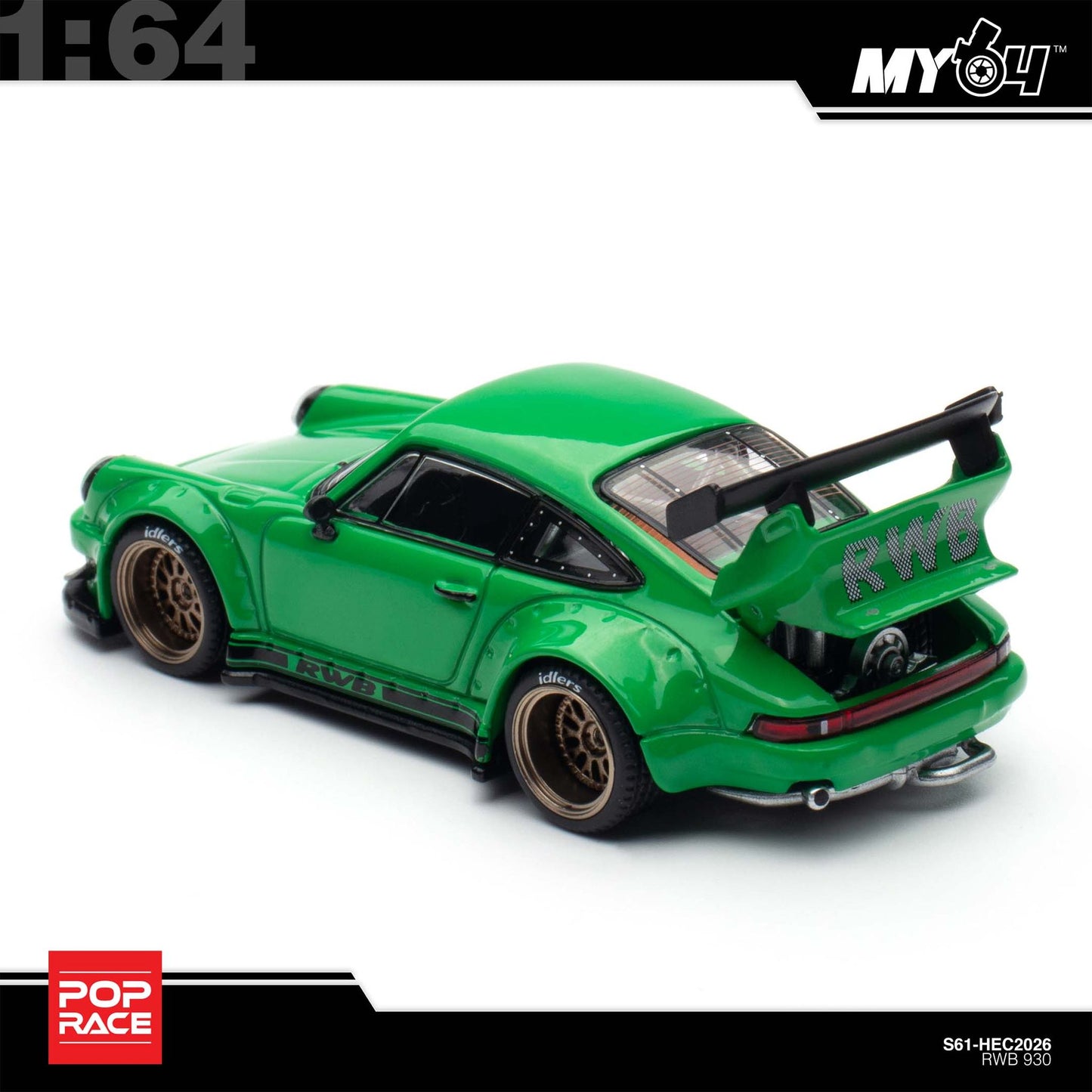 [Pop Race] 1:64 RWB 930 - Green (HEC2026)
