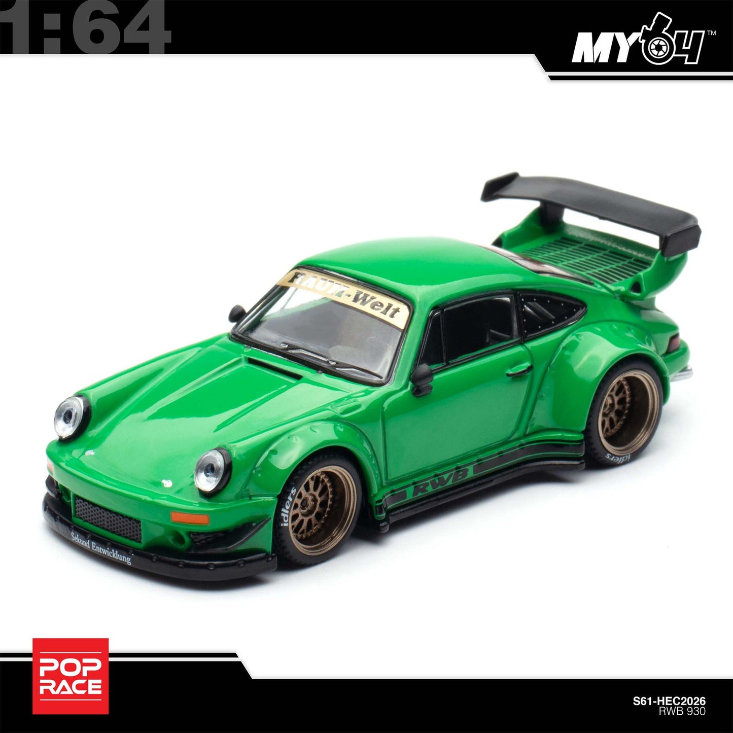 [Pop Race] 1:64 RWB 930 - Green (HEC2026)