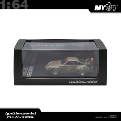 [Ignition Model] 1:64 Porsche RWB 993 - Matte Green