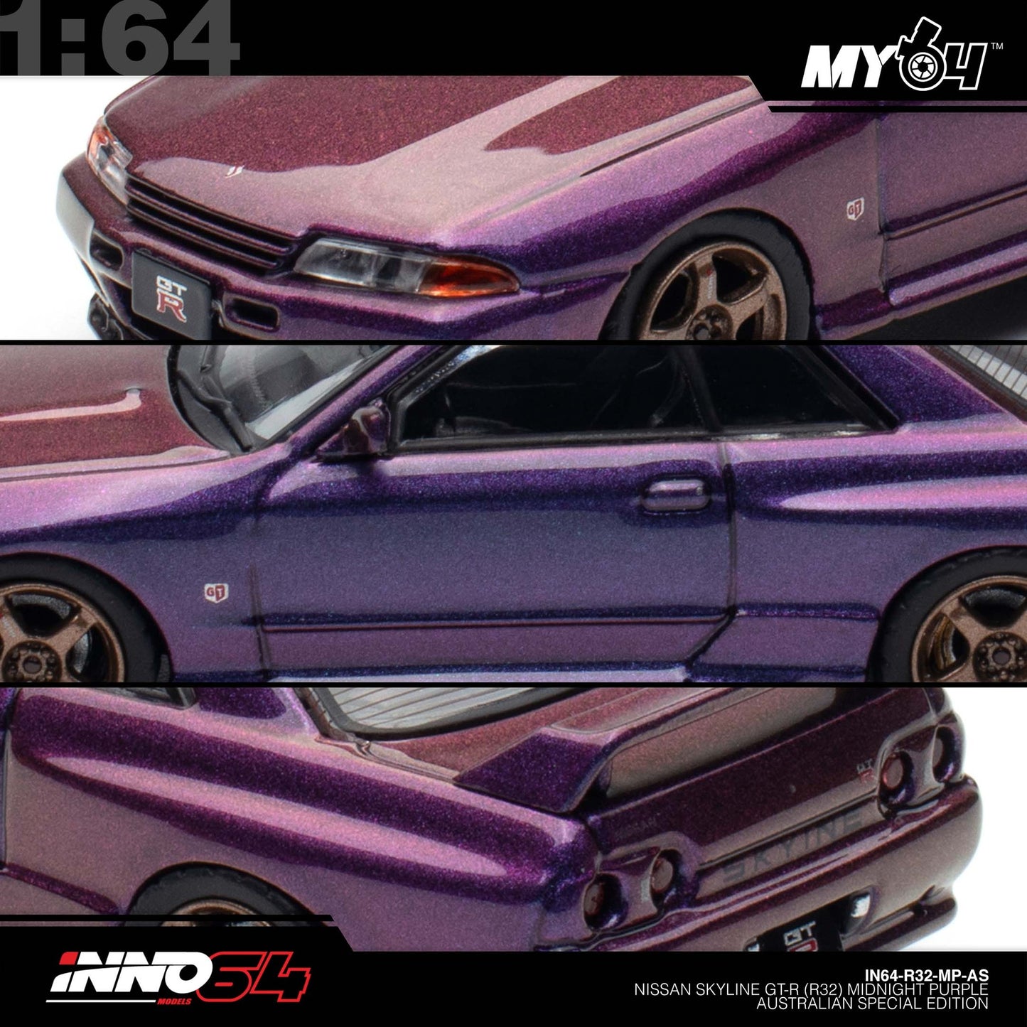[INNO64] 1:64 Skyline GT-R (R32) - Midnight Purple Australia Special