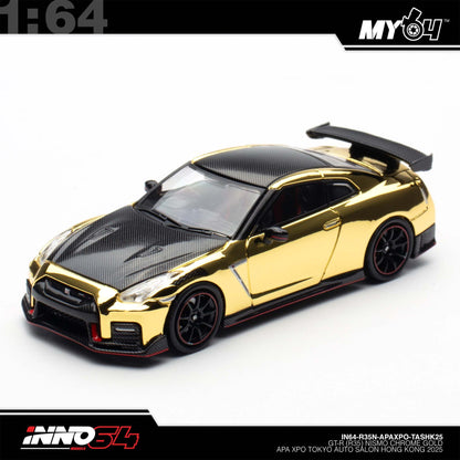 [INNO64] 1:64 Nissan Skyline GT-R (R35) Nismo Chrome Gold APAExpo Tokyo Auto Salon Hong Kong 2026