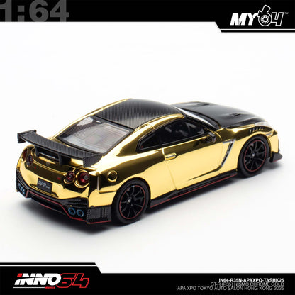 [INNO64] 1:64 Nissan Skyline GT-R (R35) Nismo Chrome Gold APAExpo Tokyo Auto Salon Hong Kong 2026