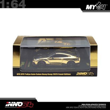 [INNO64] 1:64 Nissan Skyline GT-R (R35) Nismo Chrome Gold APAExpo Tokyo Auto Salon Hong Kong 2026