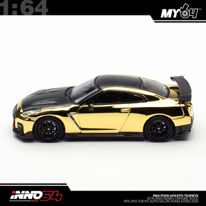 [INNO64] 1:64 Nissan Skyline GT-R (R35) Nismo Chrome Gold APAExpo Tokyo Auto Salon Hong Kong 2026