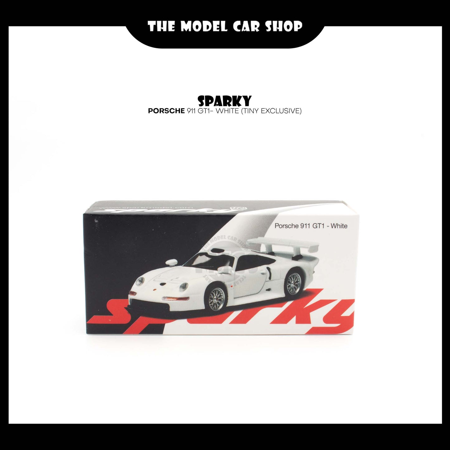 [Sparky] Porsche 911 GT1- White (Tiny Exclusive)