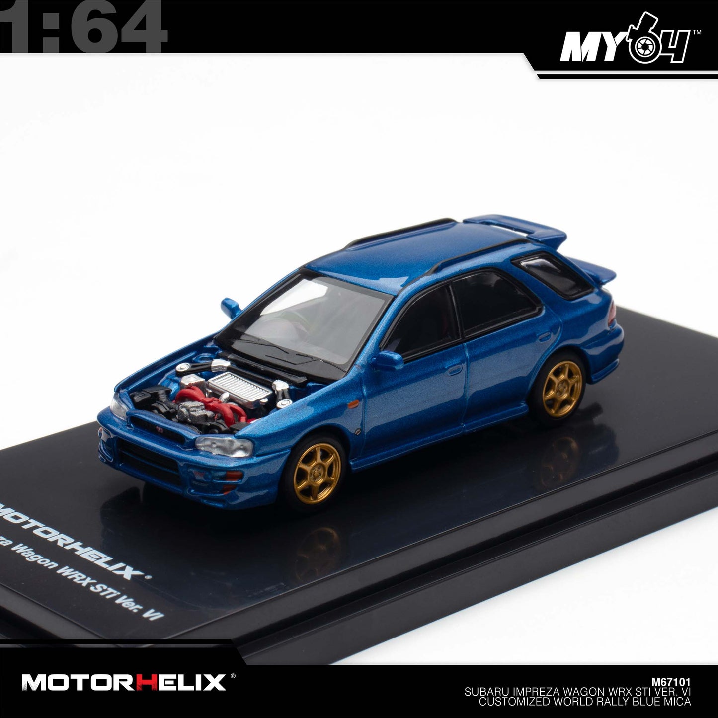 [Motorhelix] 1:64 Subaru lmpreza Wagon WRX STi Version VI - Customized World Rally Blue Mica