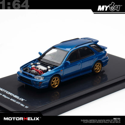 [Motorhelix] 1:64 Subaru lmpreza Wagon WRX STi Version VI - Customized World Rally Blue Mica