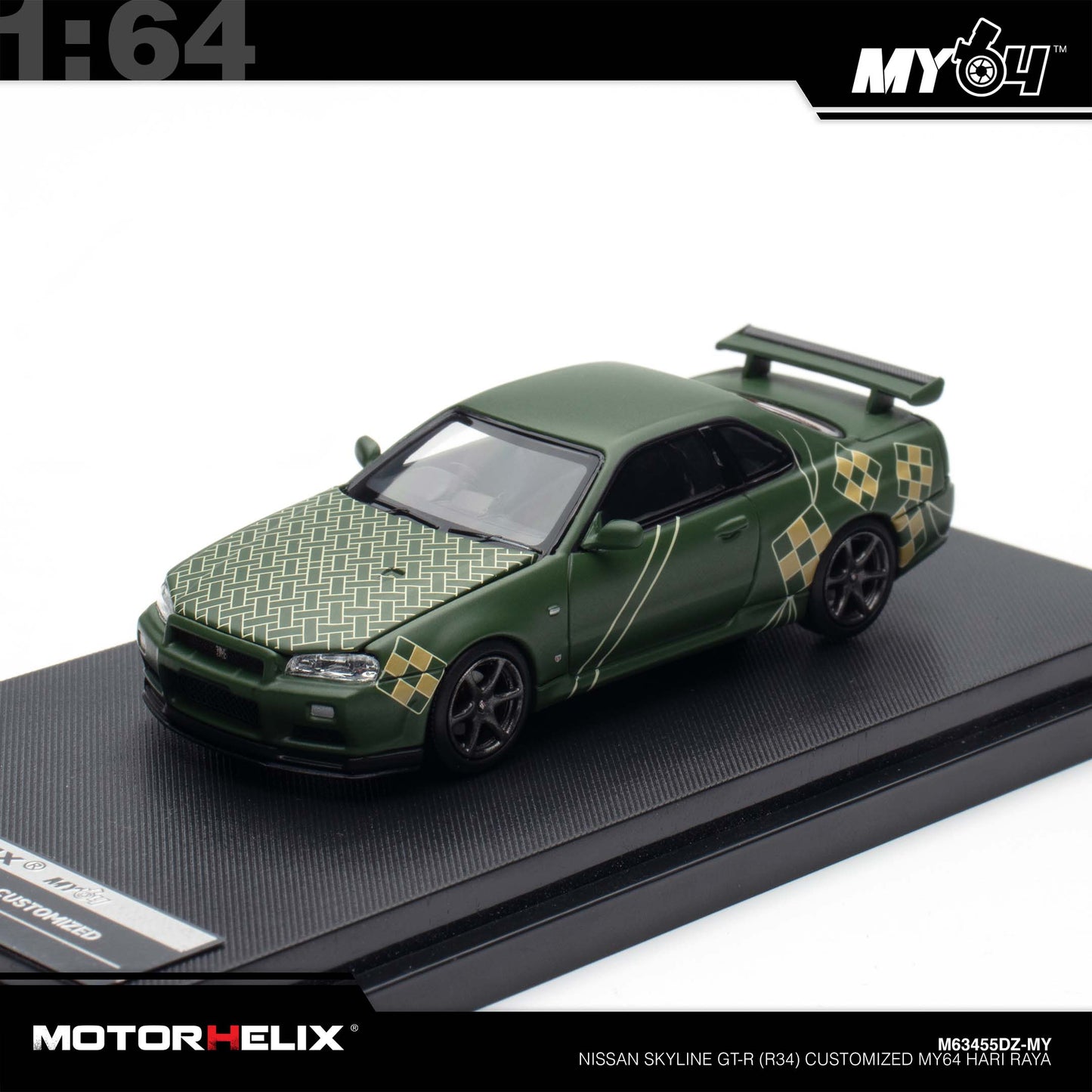 [Motorhelix] 1:64 Nissan Skyline GT-R (R34) Customized Hari Raya Special