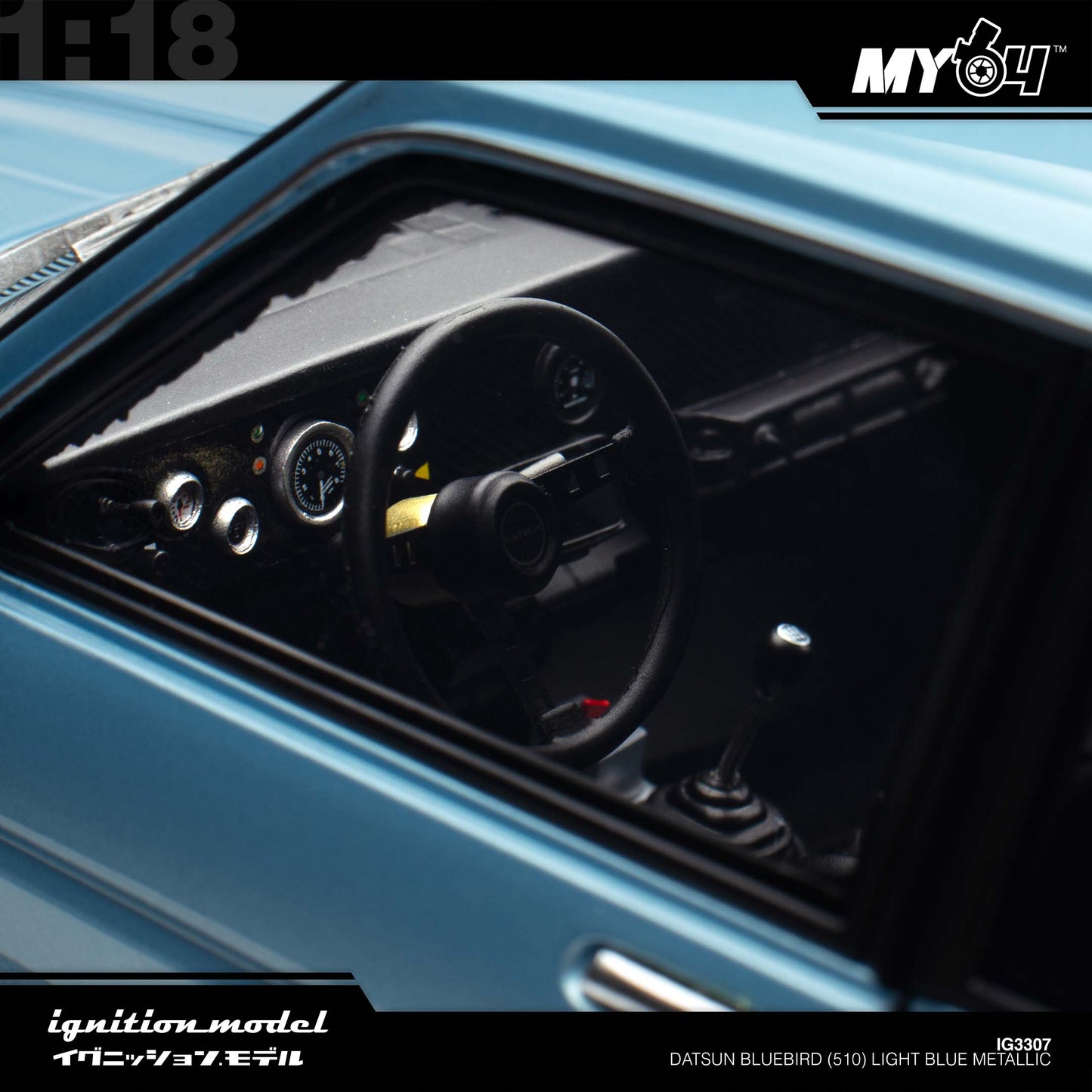 [Ignition Model] Datsun Bluebird (510) - Light Blue Metallic