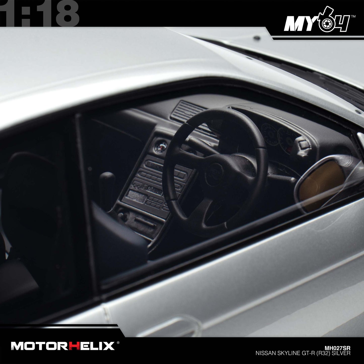 [Motorhelix] Nissan Skyline GT-R (R32) - Silver