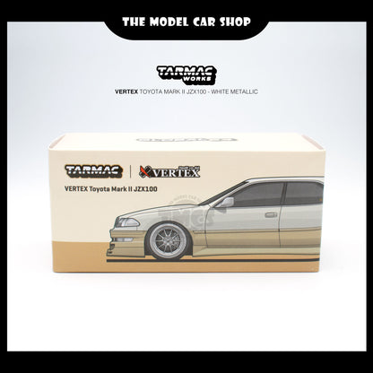 [Tarmac Works] VERTEX Toyota Mark II JZX100 - White Metallic (Chase Car Included)