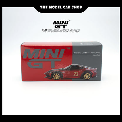 [MINI GT] CLDC Exclusive Magazine VOL3 with Nissan Z LB Nation Works Gem Red - English Version