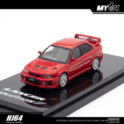 [Hobby Japan] Mitsubishi Lancer GSR Evolution 5 (CP9A) 1998 with Mud Flap - Palmer Red