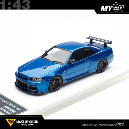 [Make Up] 1:43 Edilion BUILT BY LEGENDS Mine's Skyline GT-R(BNR34) - Bayside Blue