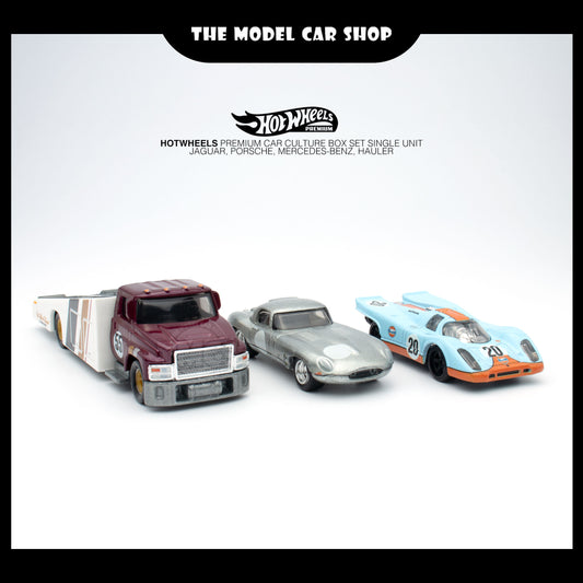 [Hot Wheels] Premium Car Culture Box Set Single Unit Jaguar, Porsche, Mercedes-Benz, Hauler (Deffect Item)