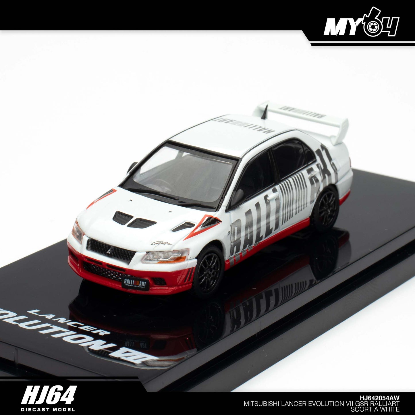 [Hobby Japan] Mitsubishi Lancer Evolution 7 GSR RALLIART -  Scortia White