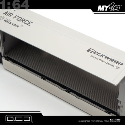 [GCD] 1:64 Hino Profia 2018 Darwin PRO & Teckwrap - Grey