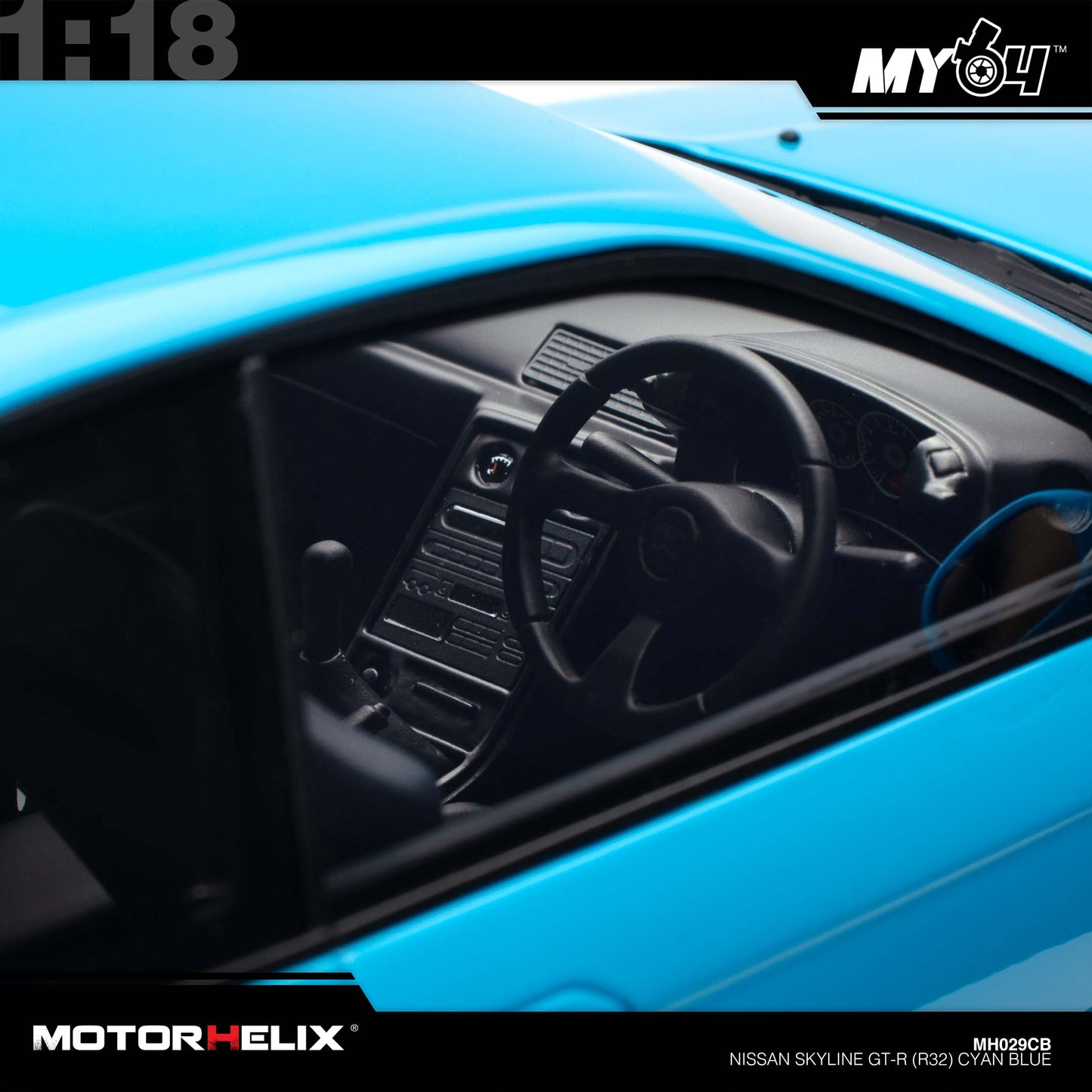 [Motorhelix] Nissan Skyline GT-R (R32) - Cyan Blue
