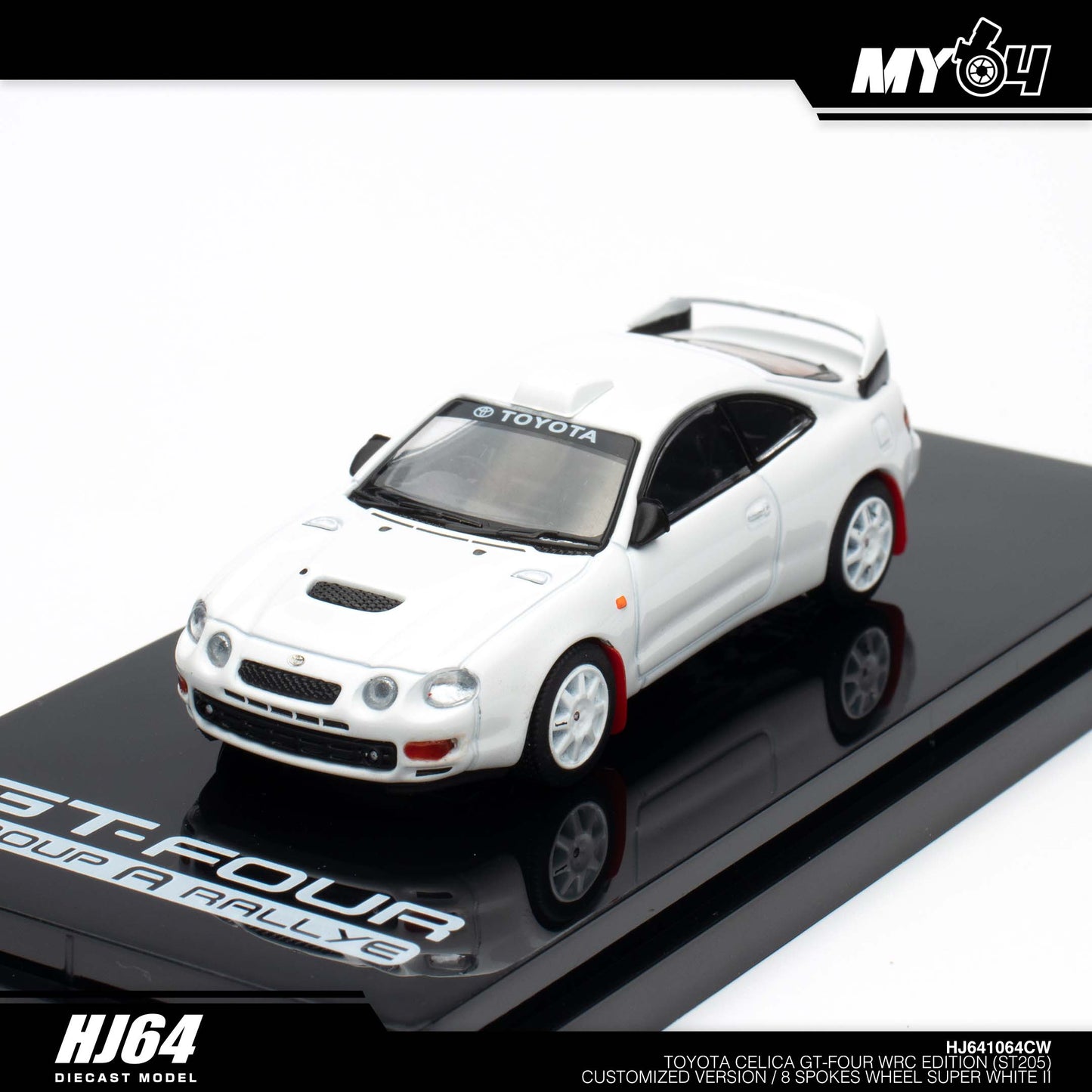 [Hobby Japan] Toyota CELICA GT-FOUR WRC Edition (ST205) Customized Version / 8 Spokes Wheel - Super White II