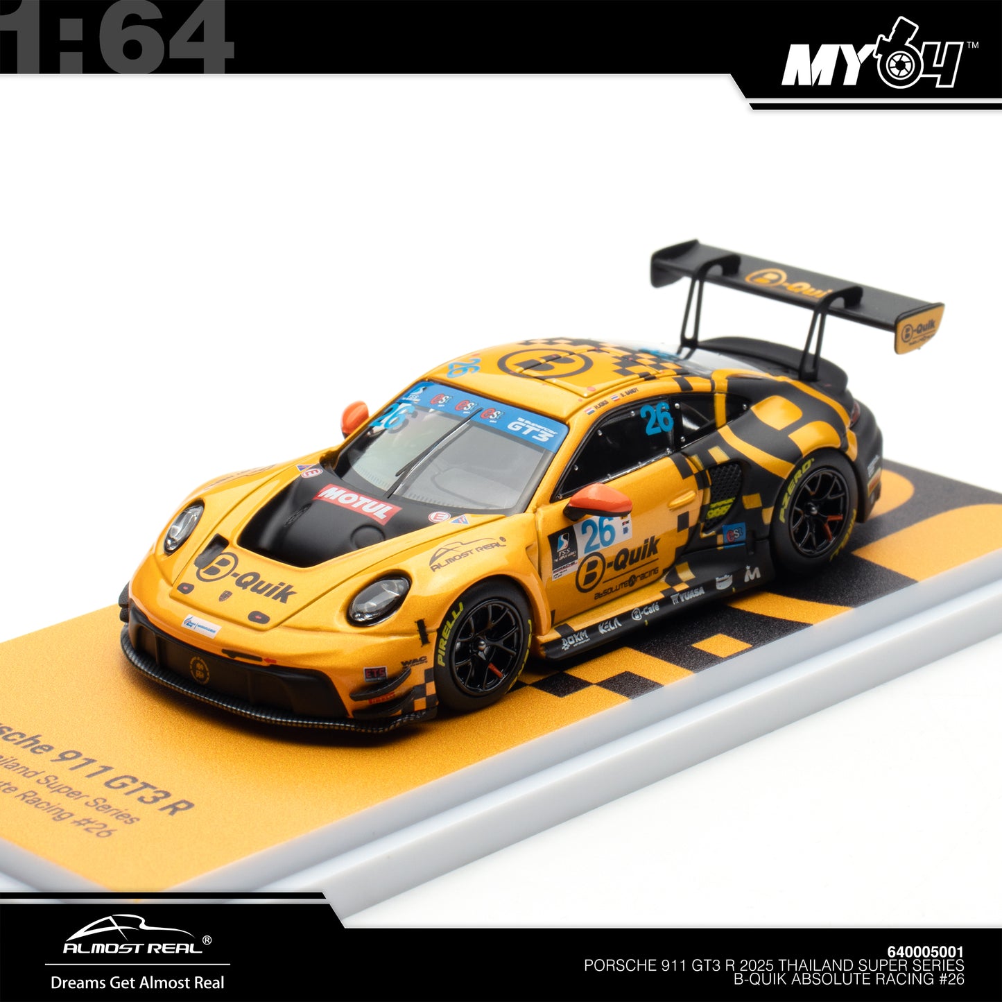[ARBox] 1:64 Porsche 911 GT3 R 2025 Thailand Super Series B-Quik Absolute Racing #26