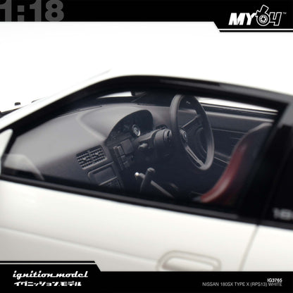 [Ignition Model] 1:18 Nissan 180SX Type X (RPS13) - White