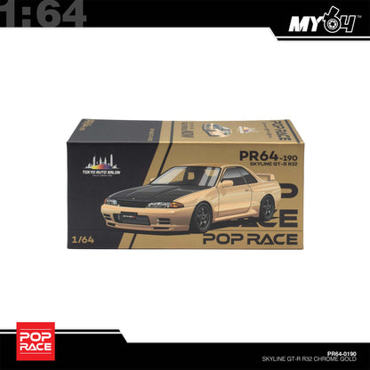 [Pop Race] Nissan Skyline GT-R R32 - Chrome Gold (TASKL25)