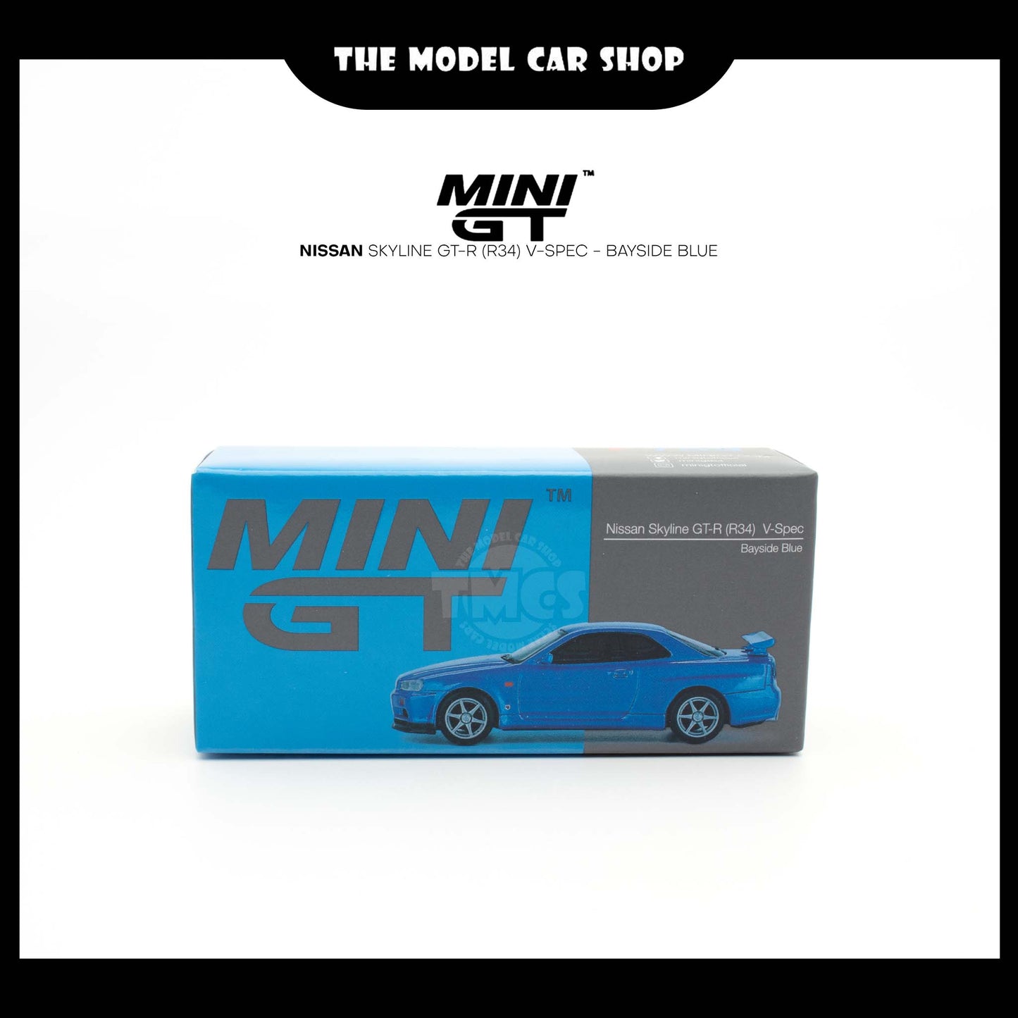 [MINI GT] Nissan Skyline GT-R (R34) V-Spec - Bayside Blue