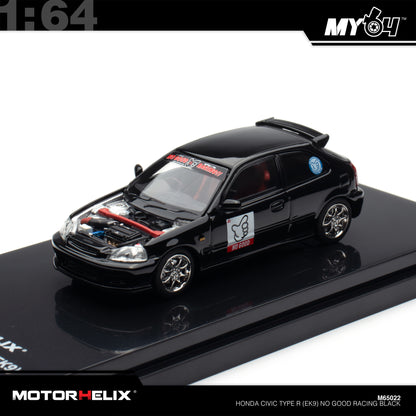 [Motorhelix] 1:64 Honda Civic Type R (EK9) NO GOOD Racing - Black