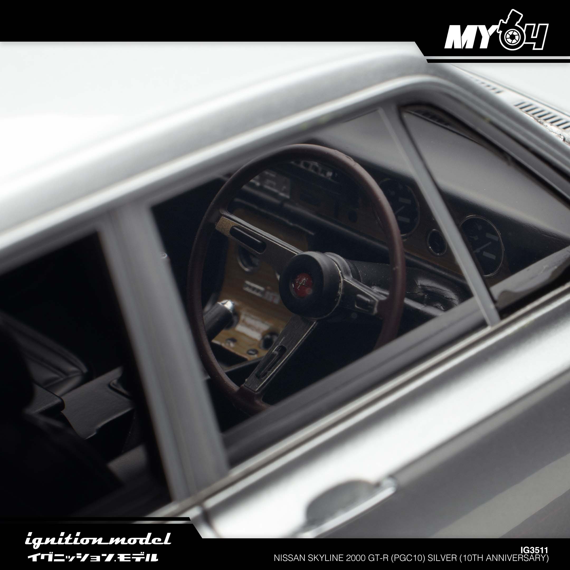 Ignition Model] Nissan Skyline 2000 GT-R (PGC10) - Silver (10th