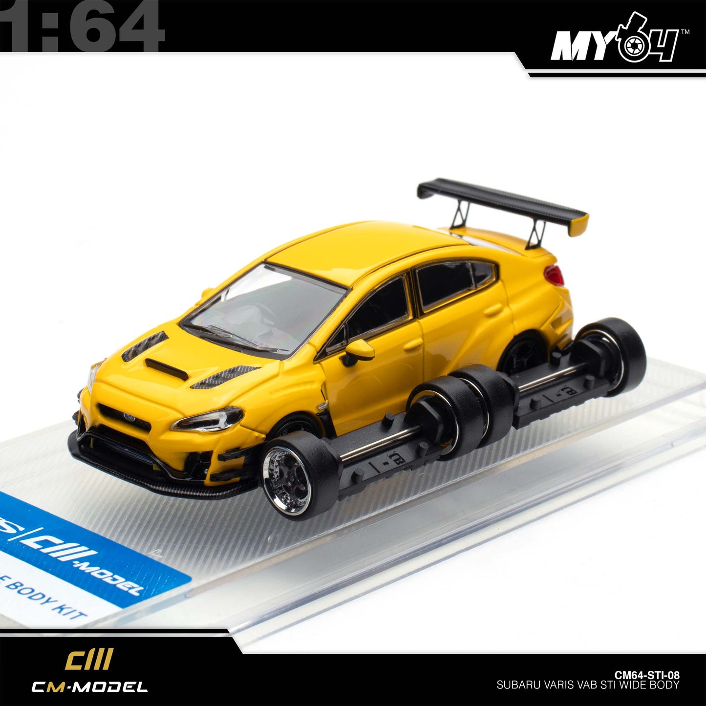 [CM Model] 1:64 Subaru STI Varis WideBody 1.0  - Yellow